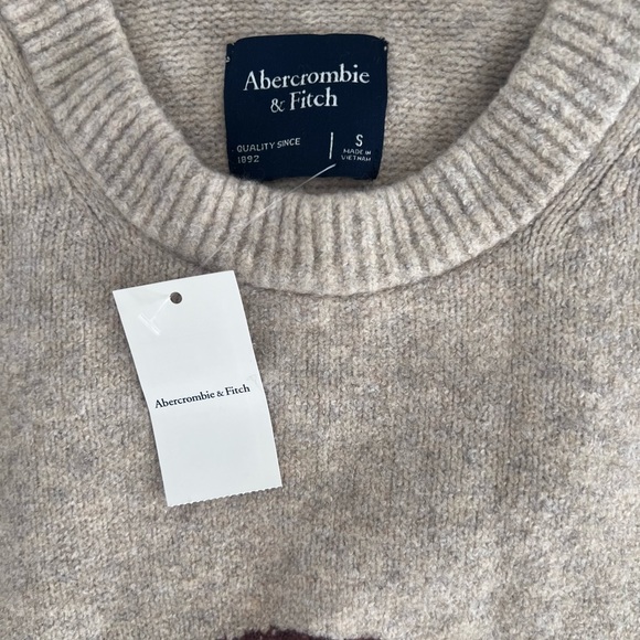 NWT Abercrombie and Fitch Oversized Western Graphic Crew Sweater - Picture 4 of 6